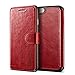 Price comparison product image iPhone 8 Case / iPhone 7 Case VRS Design [Red] High Quality PU Leather Case | Layered Dandy | Flip Wallet Cover with 3 Card Slots for Apple iPhone 8 / Apple iPhone 7