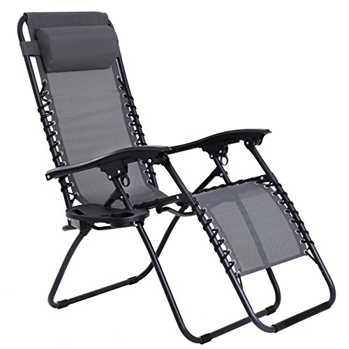 SONGMICS Zero Gravity Lounge Chair Outdoor Recliner Sun Lounger with