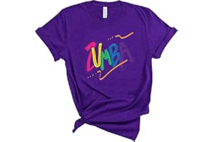 KEEPHEN Camiseta de Zumba para Mujer Mangas Cortas Estampadas Top Casual para Las Clases de Zumba 2023 Entrenamiento físico de Baile