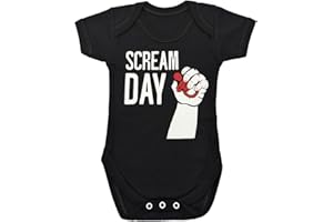 Baby Moo's SCREAM DAY Body unisexe pour bébé - Motif musique punk punk punk