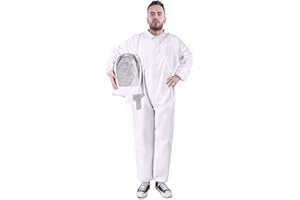 Flexzion Combinaison intégrale Apiculture Haute qualité avec Cagoule Voile Type Fer à Cheval autoportant - Équipement de Protection avec Capuche Grillage pour Apiculteur débutants et Pros (XL Large)