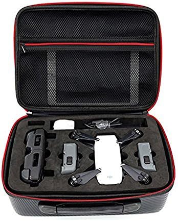 Portable Carbon Fiber Protective Box Hard Shell Case Carrying Bag Suitcase for DJI Spark Drone Quadcopter Outdoor Travelling