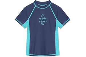 Glimnerize Jungen Rashguard Schwimmshirt Kurzarm UV Shirt Badeshirt Rundkragen Bademode Trocknend 104-164…