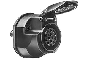 HELLA Gniazdo - 12V - 13-biegunowy - Wtyczki: Styk śrubowy - Ø: 72[mm] - czarny - DIN / ISO: 11446 - Blister - Ilość: 1 - 8JB 005 949-012