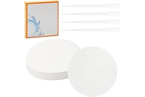 DAWRIS 100 fogli di carta filtrante, rotondi, bianchi, per laboratorio, con velocità di flusso media, per applicazioni chimiche, test dell'industria petrolifera (12,5 cm)