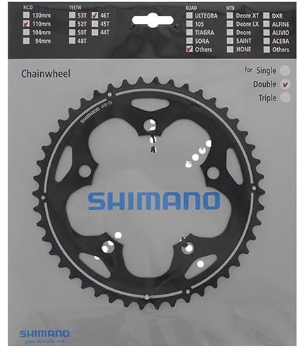 Chaîne Shimano 36T Bague MJ FC-RS500 - Noir - Vélo Route