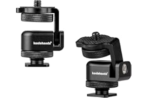 Koolehaoda Mini adattatore per scarpe Clod Supporto per monitor della macchina fotografica Mini testa a sfera con adattatore per scarpa fredda per GoPro、Riempire la luce, Monitor Video Light, 1/4"Vite