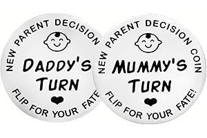 Ninth C New Parents Decision Coin, Mum Gifts, for Parent, Coin Flip Decisions, Novelty Silver