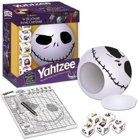 Nightmare Before Christmas Yahtzee Dice Game