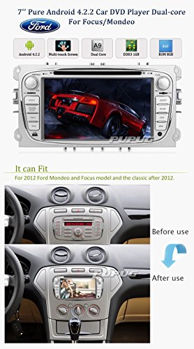 Android 5.1 Pantalla Lollipop navegador GPS t¡§¡éctil capacitiva para EST¡§|reo Ford Focus Receptor de Radio del veh¡§aculo Sistema Multimedia de Audio y v¡§adeo de DVD del Coche de Bluetooth Auto