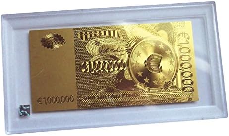 Commemorative €1 Million Euro Gold Plated Novelty Banknote + Display Case / EU Colour Bank Note