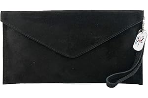 Craze London Brand Verapelle Genuine Italian Suede Large Envelope Shaped Clutch bag Purse handbag Rebecca Clutch Party Prom Clutch