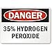 Produktbild RaeFan037 Gefahr: 35% Wasserstoffperoxid Aluminium Metall blechschild 30,5 x 45,7 cm Teller