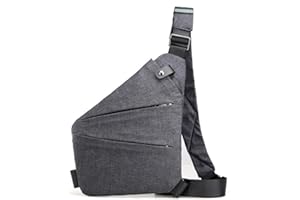 Hoemudy Anti Theft Bag Chest Bag for Men Women Anti Theft Crossbody Bag Personal Flex Bag Wander Plus Anti Theft Sling Bag Multi Pockets Chest Shoulder Backpack for Work Outdoor