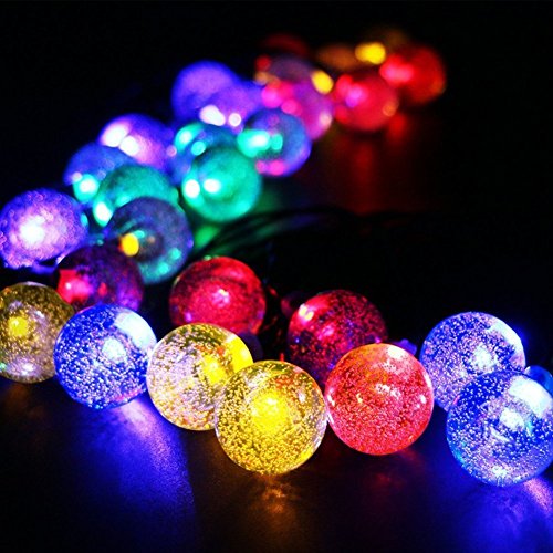 B-right® Außen und Innen 40 LEDs Solar Lichterkette, led lichterkette party, Wasserdicht Weihnachtsbeleuchtung, Beleuchtung für Weihnachten / Hochzeit / Party/Weihnachtsbaum. (Bunt) - 4