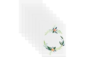 DARENYI 8Pcs Clear Acrylic Sheet 1mm Transparent Plastic Sheet A4 Clear Plastic Sheet Easy to Cut for Picture Frame Glass Replacement Project Display DIY Projects and Crafts