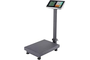 GIVOKE 100KG Heavy Duty Digital Platform Scales Warehouse Postal Parcel Weighing Shop Weight, UK Plug Black