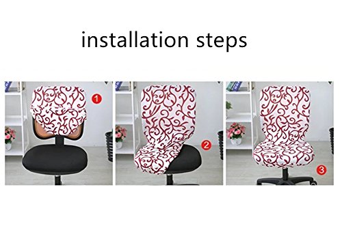 zerci Computer-Bürostuhl Bezug Universal Stuhl Bezug Stretch drehbar Stuhl Bezug, Color 9, Einheitsgröße - 3