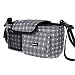 Damero Pram Buggy Buddy Stroller Organiser Storage Bag with Shoulder Strap, Great for Bike or Car Seat Organiser, Gray Dots