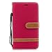 Produktbild Huawei Mate 10 Hülle, Hozor Bookstyle Leder Handyhülle mit Standfunktion Aufklappbar Schutzhülle Denim Flip Case Wallet Cover mit Kartenfächern - Rot