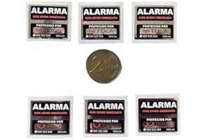 EWIG NO PARECE REAL, LO ES Disuasorio Alarma. 6 Etiquetas adhesivas en plástico metalizado resistente agua. PUERTA VENTANA BUZON