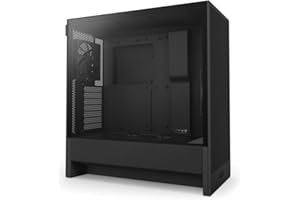 NZXT H5 Flow - Boîtier de PC Gaming Compact Moyen Tour ATX - Flux d'air élevé - 2 × Ventilateurs de 120 mm Inclus - Support de radiateur Avant 360 mm - Noir