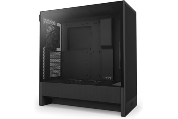 NZXT H5 Flow - Boîtier de PC Gaming Compact Moyen Tour ATX - Flux d'air élevé - 2 × Ventilateurs de 120 mm Inclus - Support de radiateur Avant 360 mm - Noir