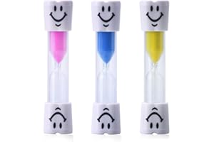 3 PCS Sablier Brossage Dents Enfant Sablier 3 Minutes Minuteur Brossage Dents Enfant Horloge à Sable Sablier pour Enfant pour Jeux,Cuisine, Exercice,Etude,Brossage Etc