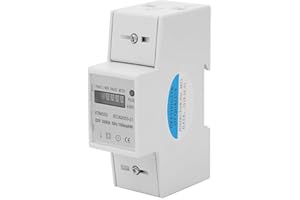 YWBL-WH Contatore Energia Monofase 220V 20(80) A DIN Rail Display LED 1000kWh per Impianti Elettrici Casa Ufficio