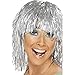 Produktbild Lametta Perücke Disco Damenperücke silber Glamour Lamettaperücke Glitzerperücke Karnevalsperücke