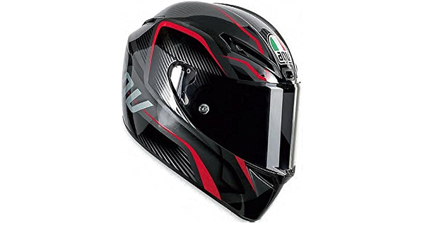 AGV GT-Veloce TXT Full Face Motorcycle Helmet (Black/Red, Large) :  Amazon.co.uk: Automotive