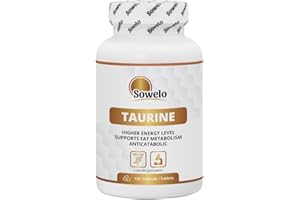 ‎SOWELO Sowelo - Taurin Kapseln, 120 Tabletten Taurine in Einer Packung, Hohe Konzentration mit 750 mg Taurin, Regenerative Wirkung, Katabole Prozesse in der Muskulatur zu Hemmen