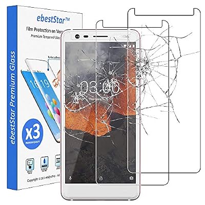ebestStar - Pack x3 Verre trempé Nokia Nokia 3.1 (2018) Film Protection Ecran Vitre Protecteur Anti Casse, Anti-Rayure, Pose sans Bulles [Appareil: 146.25 x 68.65 x 8.7mm, 5.2'']