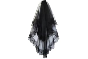 CICILIAYA Voile de mariée, voile court en tulle avec peigne en tulle, voile court pour enterrement de vie de jeune fille, mariage, voile court pour enterrement de vie de jeune fille, mariage
