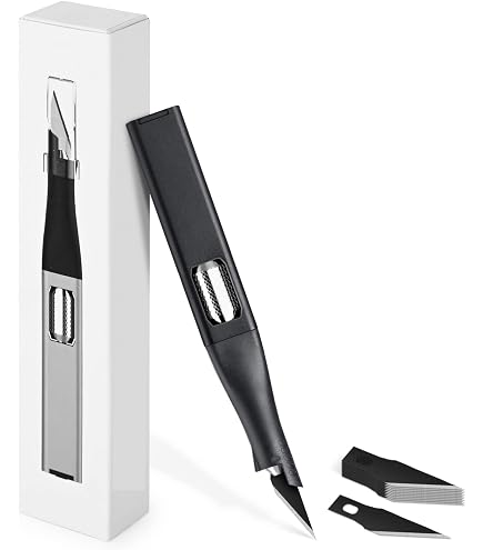 Set Coltello Bisturi Professionale Con Manico Metallico E 10 Lame Di Ricambio Per Fai Da Te E Modellismo