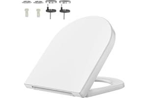 Rainsworth Nano Glaze Toilettendeckel Form D,Urea Formaldehyd Wc Sitz Mit Absenkautomatik,Ergonomisch Gestalteter Antibakterieller Toilettensitz,Universal Weiße Klobrille