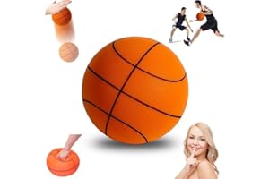 Chicmine Silent Basketball Dribbling Indoor, Mute Silent Basketball Size 7 Bouncing Ball Quiet Basketball Uncoated High-Density Foam Ball Soft Lightweight Quiet Ball Sports for Adult Kids