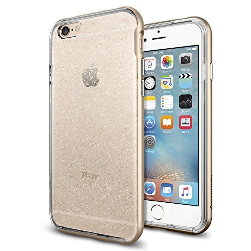iPhone 6S Case, SpigenÂ® iPhone 6 Case Cover [Neo Hybrid EX] with Flexible Inner Bumper and Reinforced Hard Frame for iPhone 6s/6 - Glitter Champagne Gold - 035CS21418