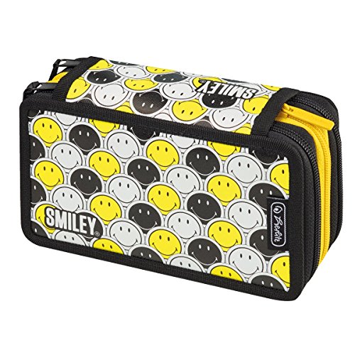 Preisvergleich Produktbild Herlitz Triple Etui SmileyWorld leer Black Stripes
