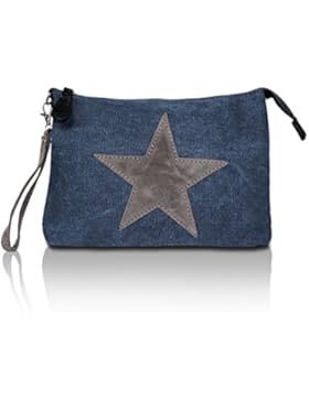 DeerDeer Damen Tasche Schultertasche Umhaengetasche mit Stern Muster Tragetasche Damen Clutch