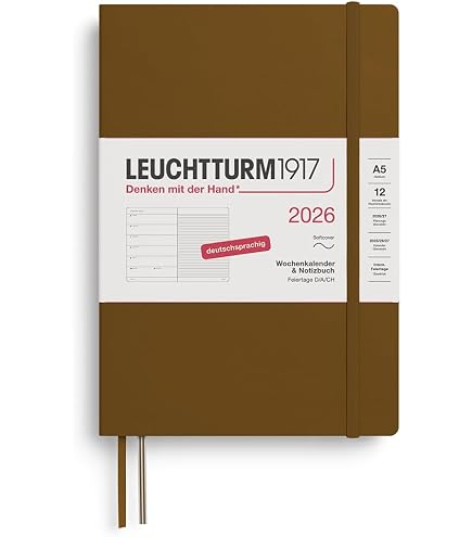Agenda Settimanale LEUCHTTURM1917 2026, Rising Sun, A5, Copertina Rigida, Inglese, 12 Mesi