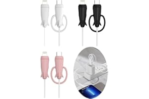 GIEEU Universeller Handykabel- und Ladekabelschutz zur Vermeidung von Kabelschäden, geeignet für die meisten Kabel und Datenkabel (6 Stück)