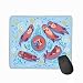 Produktbild Mousepad Custom Design Gaming Mouse Pad Rubber Oblong Mouse Mat 11.81 X 9.84 Inch Print Cute Brown Otters Ornamental Seaweed Corals Blue Water Cartoon sea Fun