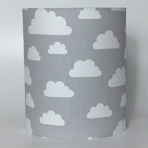 White Clouds, Grey Medium Fabric Light Shade