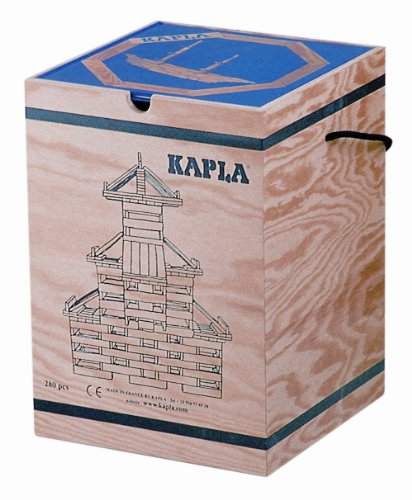 KAPLA Holzbaukasten 280 Steine in Holzkiste mit Kunstbuch - 3
