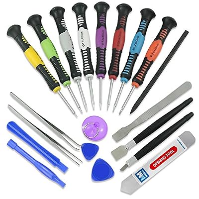 MMOBIEL® Set d'outils professionel universel 20 pièces pour la réparation de tous dispositifs mobiles :1x spudger Nylon, 1 x Spudger Ultrafin MMOBIEL en Acier inoxydable avec manche antidérapant 2x spudger plastique, 2x médiators, 1x spudger métal,…