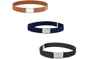 ANYUANKW 3 Pièces Ceinture pour Garçons Filles, Ceinture Élastique Réglable pour Enfants, Ceinture Enfant avec Boucle Magnétique pour Garçons et Filles