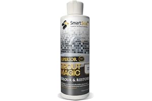 Smartseal Grout Magic – Dark Grey, 237ml – Professional Reviver & Colour Restorer – Long-Lasting Sealer Superior to Grout Pens & Paint – 15-Year Durability