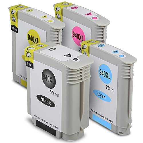 4er Set Druckerpatronen Kompatible für HP 940 XL 940XL (Schwarz , Cyan , Magenta , Gelb) für HP Officejet Pro 8000 8500 A909A 8500A A910A druck er patronen - 2