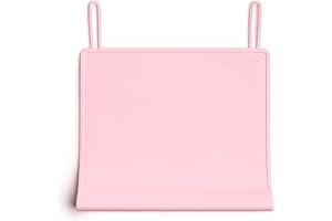 The Table Tyke 100% Silicone Placemat with Teething Edge Bumper/Spill Stopper | Dishwasher Safe, Travel Ready Non-Slip Suction Activity Mat for Infants, Babies, Toddlers, Children, Kids (Ballet Pink)